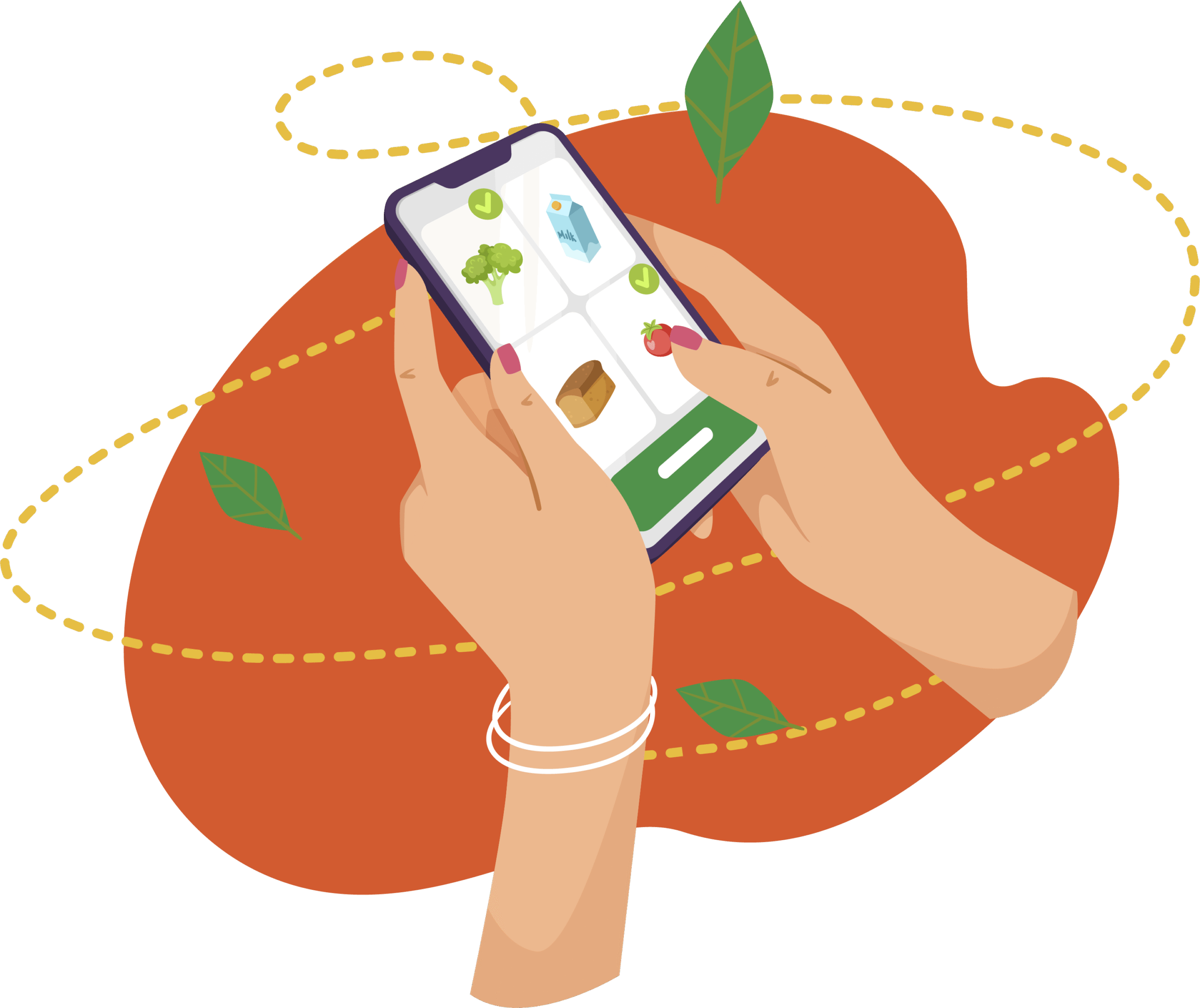 Parent browsing the Freshtoday South West school meals app to order healthy lunches for their child
